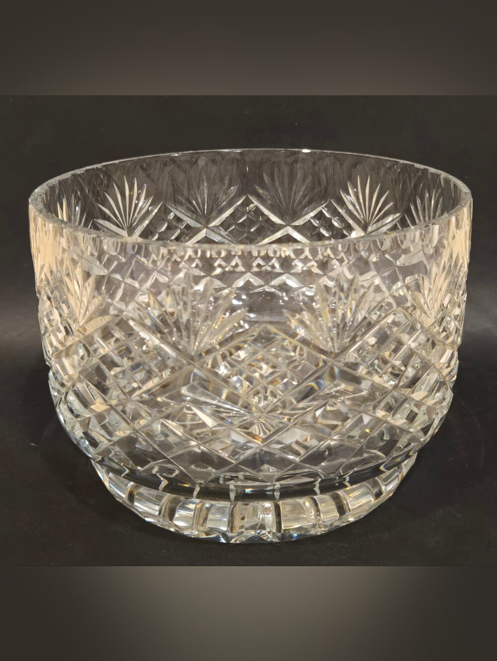 Vintage Essex Clear Cut Crystal Serving Bowl - Elegant Home Dining Centerpiece